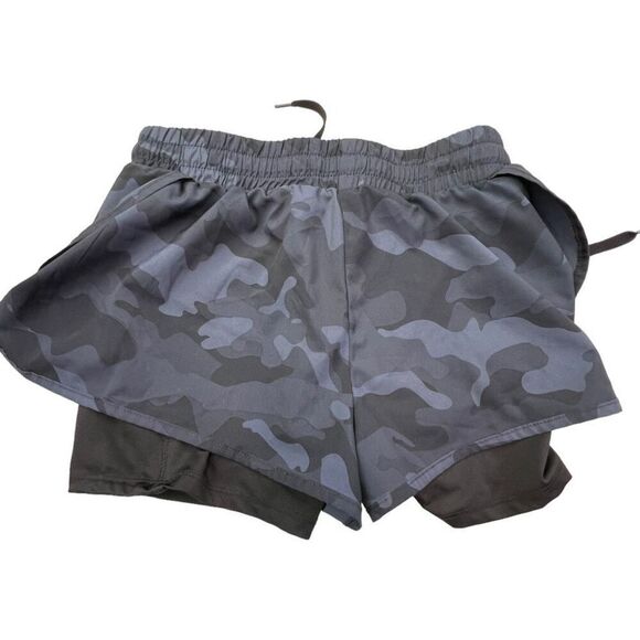 RBX Women's Camouflage Mid Rise Activewear Athletic Running Shorts Small Petite - Picture 3 of 5